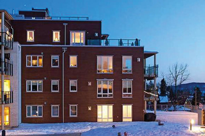 Fasadebilde boligblokk Sogstiveien i Drøbak